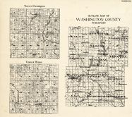 Washington County Outline - Farmington, Wayne, Wisconsin State Atlas 1930c